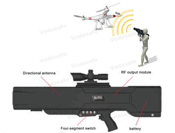 Pistol Shell Drone Signal Blocker , Drone Frequency Scrambler Dustproof Design