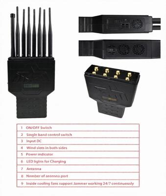 comprare 8 stampo portatile del segnale delle bande 18w 12000mAh con l'antenna di 30m online manufacture