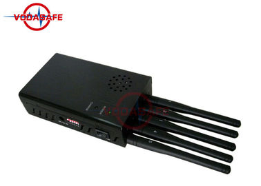 Five Antennas Portable Signal Jammer Europe Style Cover Radius 2 - 20m
